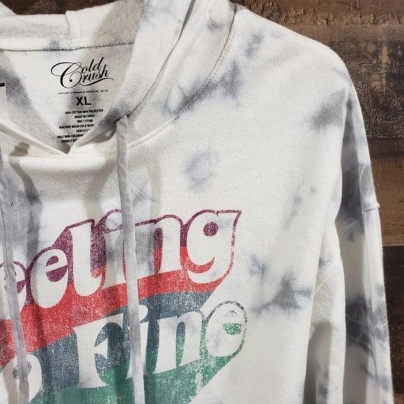 Cold Crush NWT feeling so fine graphic tie dye sweatshirt juniors size Large - Picture 6 of 10